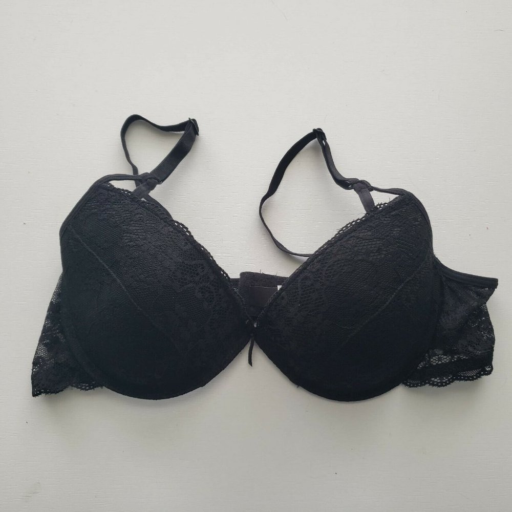 So Sexy NWOT Black Lace Push Up Bra 34C - Picture 7 of 8